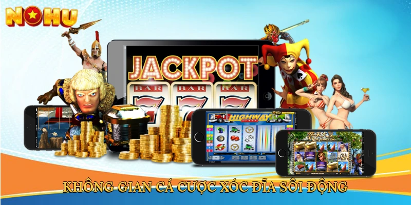 Không gian cá cược xóc đĩa sôi động